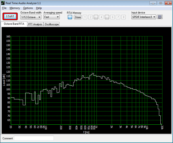 Screenshot for Real Time Audio Analyzer & Oscilloscope 1.2